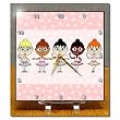 Little Ballerina - Ballet Positions - 6x6 Desk Clock
