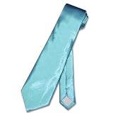 BOY'S Neck Tie Solid Turquoise Light Blue Youth NeckTie