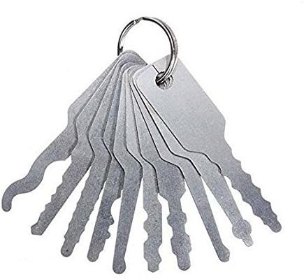 Teefy 10pcs Double Sided Padlock Key Locksmith Hardware Tool