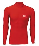  : Mizuno Men's Thermo Long Sleeve Tee (Red, Small)