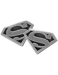 Rhodium Superman Logo Cufflinks