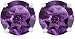 Sterling Silver 8mm Round Amethyst Earrings
