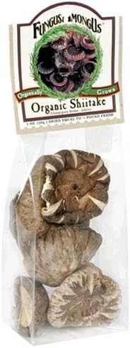 FungusAmongUs Dried Mushrooms, Organic Shiitake, 1-Ounce Units (Pack of 4)