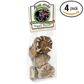 FungusAmongUs Dried Mushrooms, Organic Shiitake, 1-Ounce Units (Pack of 4)