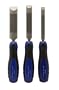Nicholson 3 Piece Combination Chisel and Wood Rasp Set, American Pattern, Rasp Cut, Half-Round