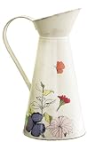 Tag Metal Watering Pitcher, Sarah's Garden, 11.875-Inches Tall x 5.875-Inches Diameter