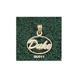 Duke Univ Script Duke 3/8 Charm/Pendant -14K/10K, Stainless Steel or Gold Plated