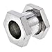 0 Gauge Stainless Steel Screw Fit Hexagon Flesh Tunnel