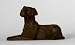 LABRADOR RETRIEVER Chocolate lays Figurine Dog RESIN 524C