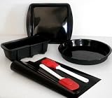 Ustensiles de cuisson en silicone - 6 pièces - Lot de cadeau 'professionnel' pour la cuisinière accomplie - 10 ans de garantie