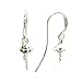 2 pcs .925 Sterling Silver Earring French Hook Earwire 5mm Pearl Cup & Pin for Half Drilled Pearl/stone/Findings/Bright