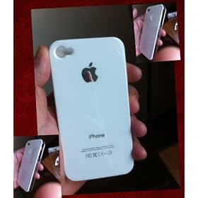 BRAND NEW WHITE IPHONE 4 HARD CASE BACK COVER/FREE IPHONE 4 SCREEN PROTECTOR