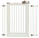 Richell Wood One-Touch Pet Gate, White Finish