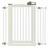 Richell Wood One-Touch Pet Gate, White Finish
