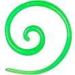 14 Gauge Green Acrylic Glow in the Dark Spiral Taper