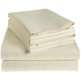 Hotel Fine Linens 1000-Thread Count 6-Piece Egyptian Cotton King Sheet Set, Ivory