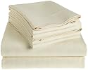 Hotel Fine Linens 1000-Thread Count 6-Piece Egyptian Cotton Queen Sheet Set, Ivory