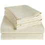 Hotel Fine Linens 1000-Thread Count 6-Piece Egyptian Cotton Queen Sheet Set, Ivory