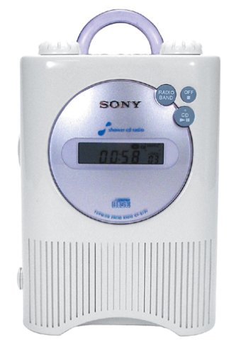 Childrens Toyshop  Electronics : Sony ICF-CD73V Shower CD Player/Clock Radio (White)