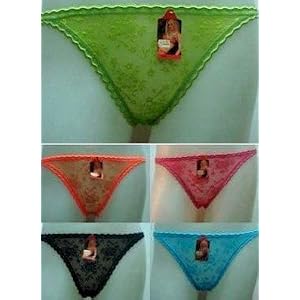 Buy Ladies Guo Lace Thong-Pack of 5 Colors by Guo