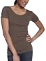 Alternative Women's Organic Short Sleeve Scoop Neck Tee, Earth Bark, Small