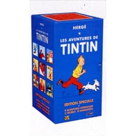 Les Aventures de Tintin - Coffret Bleu : 9 aventures int�grales - Les Aventures de Tintin au Tibet / Les Aventures de Tintin en Am�rique / L'Etoile myst�rieuse / Objectif Lune / On a march� sur la Lune / Les Cigares du Pharaon / Le Lotus bleu / Le Secret de la Licorne - Coffret 4 VHS