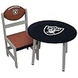 Oakland Raiders NFL Childrens Wooden Table (23(Dia)x17")" Oakland Raiders NFL Childrens Wooden Table (23(Dia)x17")"