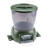 Programmable Automatic Pond Fish Food Feeder With LCD display (Grass green)