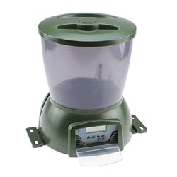 Programmable Automatic Pond Fish Food Feeder With LCD display (Grass green)