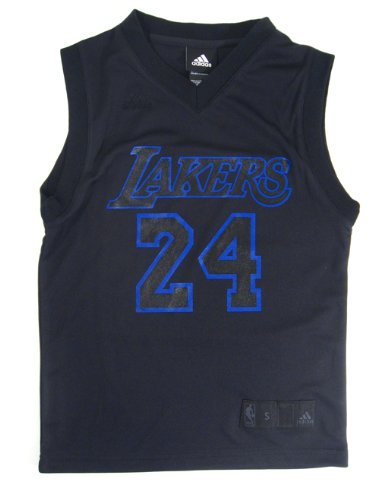 Adidas Los Angeles Lakers Kobe Bryant Black Performance Youth Replica Jersey - Black-M