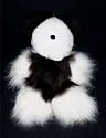 Soft Cuddly Baby Alpaca Fur Stuffed Hand Made Panda Teddy Bear 13 Inch Size ATB_WHITEDKBWN13_037