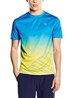 K Swiss Camiseta Manga Corta Bigshot Crew (Azul / Amarillo)