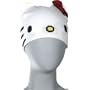 Hello Kitty Face White Beanie and Glove Set