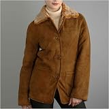 Women's Button Front Lamb Shearling Coat