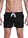 Neleus Men's Dry Fit Athletic Running Beach Shorts,801,Black,USA S,Asia Tag M