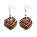 New Backgammon Board Game Dangle Button Earrings Jewelry 1" Round 16546461