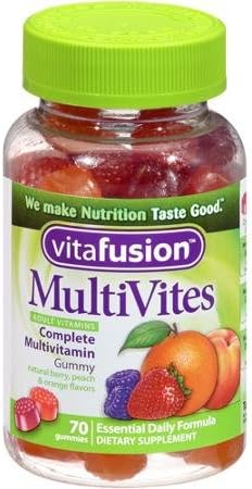 Vitafusion Multi Vites Gummy Vitamins, Berry, Lemon and Orange - 70 Gummies