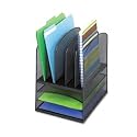 Safco Model Mesh Desk Organizer with 3 Horizontal and 5 Upright Sections, Black Onyx (3266)