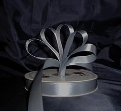 Ribbon - Satin Ribbon- 7/8" Single Face 50 Yards (150 FT) - Silver - Sewing - Craft - Wedding Favors