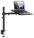 Mount-It! MI-4352LT Laptop Notebook Desk Stand Mount, Full Motion Height Adjustable Holder, Articulating Vented Platform for Cooling, Fits up to 17 Inch Computers, Clamp Mounting, 22 Lb Capacity Black