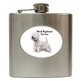 West Highland Terrier Westie Hip Flask (6 oz)
