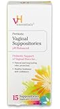 VH Essentials Prebiotic Vaginal Suppositories, 15 Count
