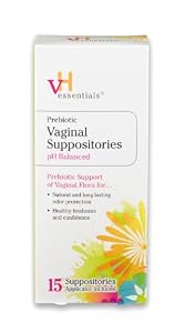 VH Essentials Prebiotic Vaginal Suppositories, 15 Count
