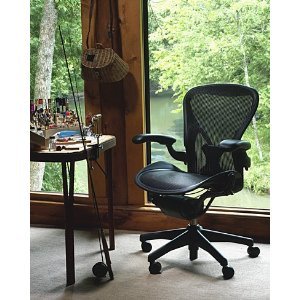 Aeron Chair by Herman Miller with PostureFit, Highly Adjustable Classic Carbon, Graphite...