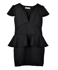 Sexy Peplum Short Sleeves Above the Knee Party Dress 