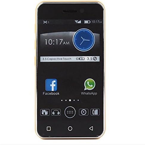 Banpa® Quadband Dual Sim GSM/2G Unlocked 3.5 Inch Capacitive Touch Screen Featured Phone with Bluetooth Enabled Camera FM Radio JAVA Games (Black)