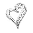 Platinum Diamond Heart Pendant - 0.20 Ct.