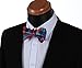 SetSense Men's Plaid Jacquard Woven Self Bow Tie Set
