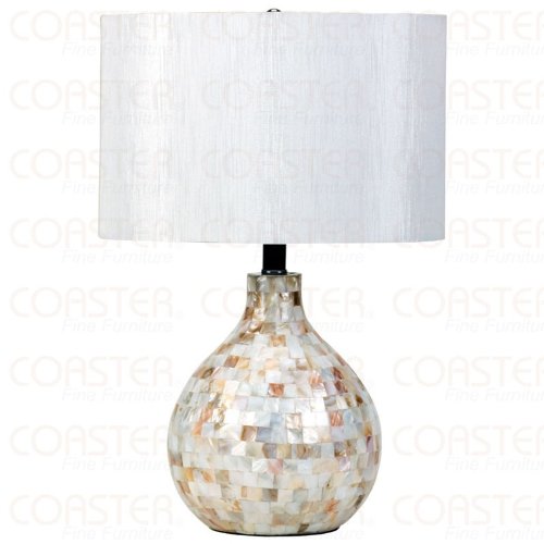 Accent Table Lamp With White Lamp Shade And Accent Table Lamp Base In