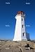 Wallmonkeys Peel and Stick Wall Graphic - Peggys Cove Lighthouse , Nova Scotia - 36